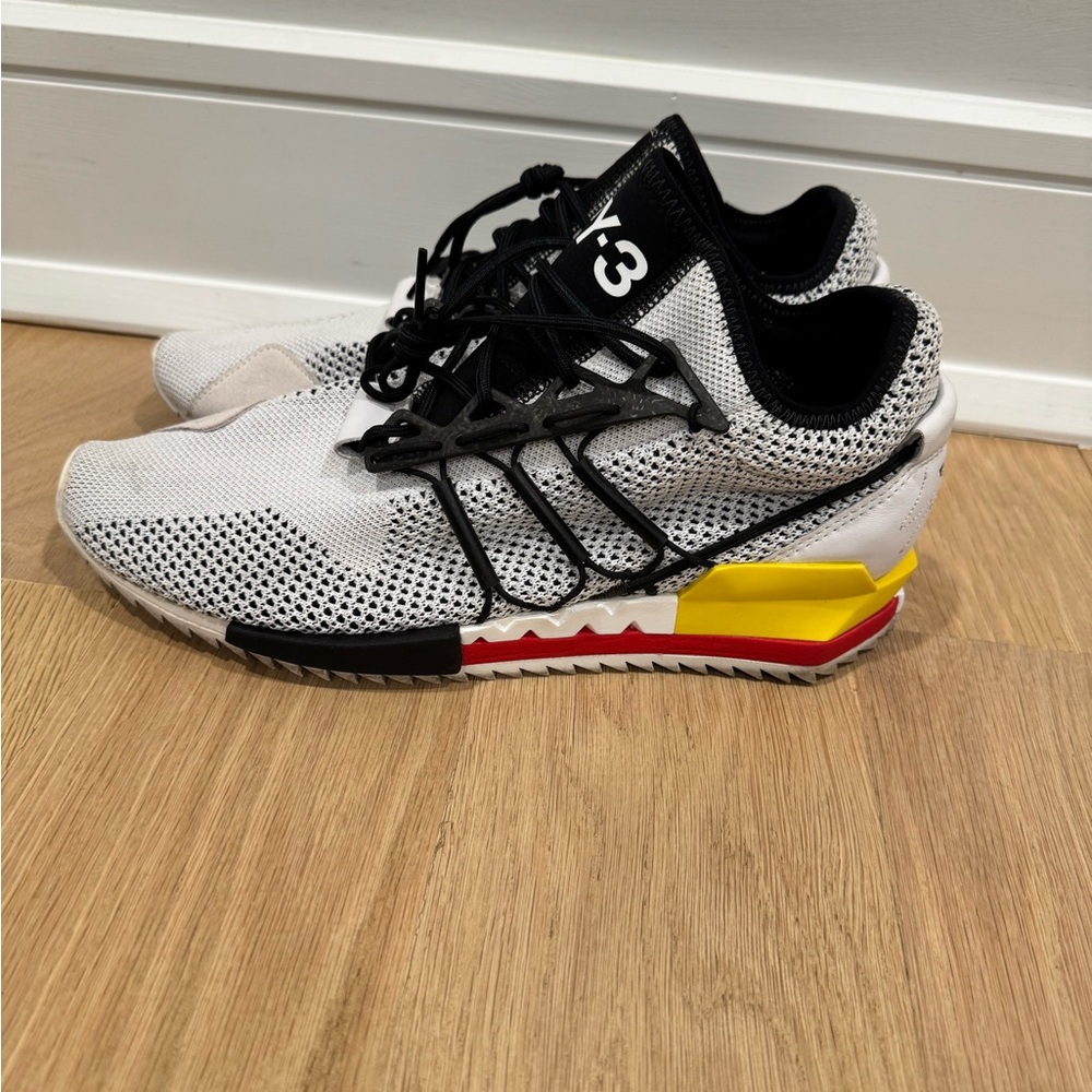 sold out Y-3 Yohjo Yamamoto Harigane Red Black White Sneaker Rare US 10.5 - Picture 4 of 9
